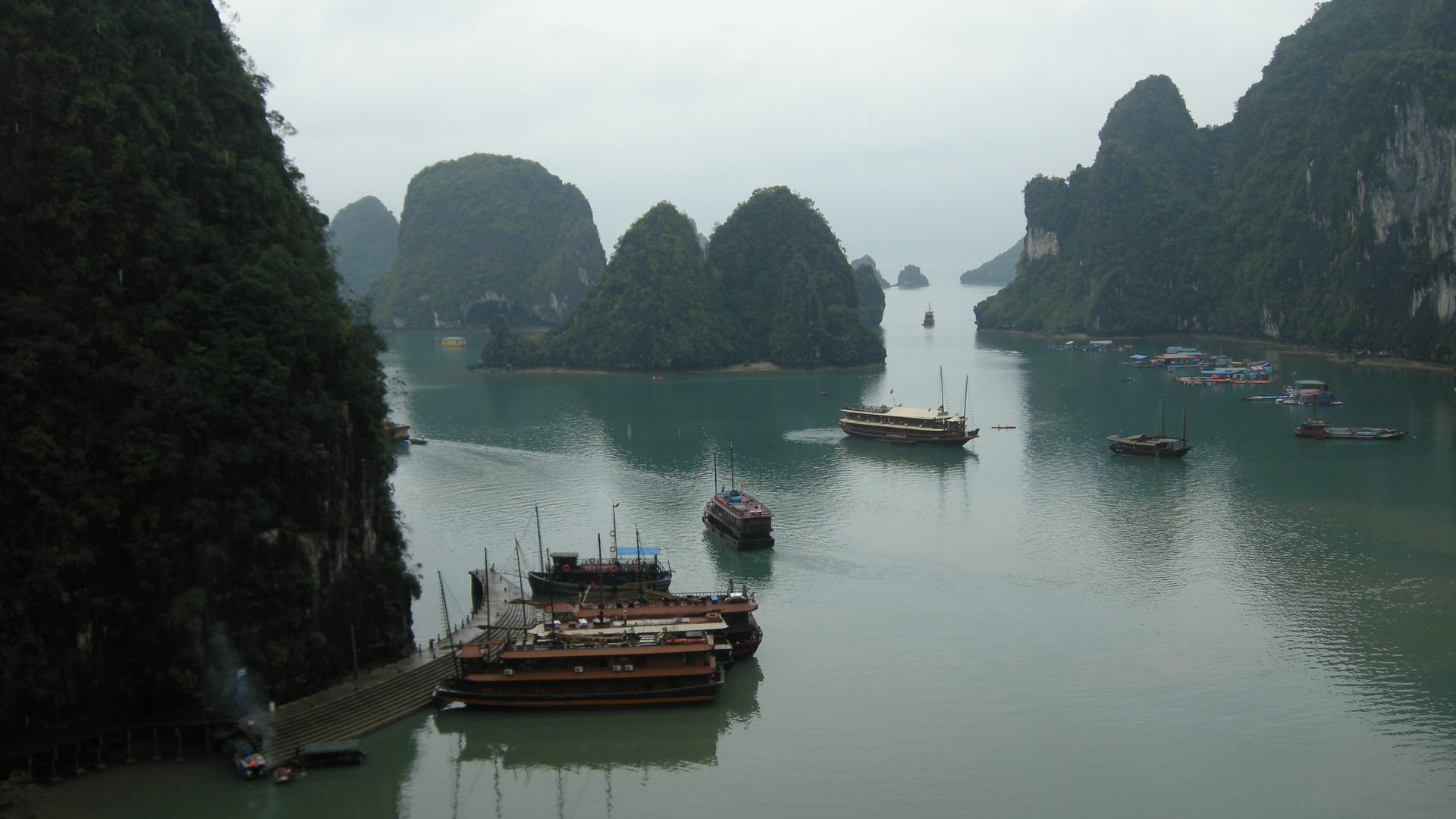 Limestone islands in Ha Long Bay, Vietnam, used as a Vietnam travel planning hero image