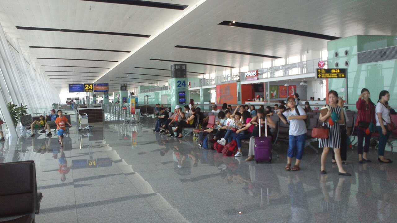 Noi Bai International Airport waiting area in Hanoi
