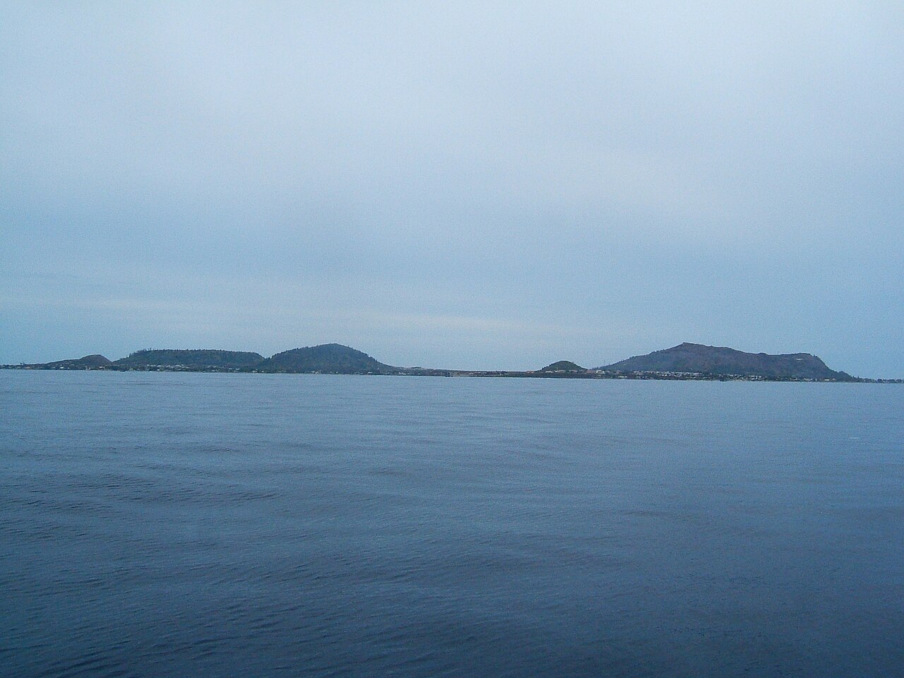 Ly Son island seen from a distance off Quang Ngai