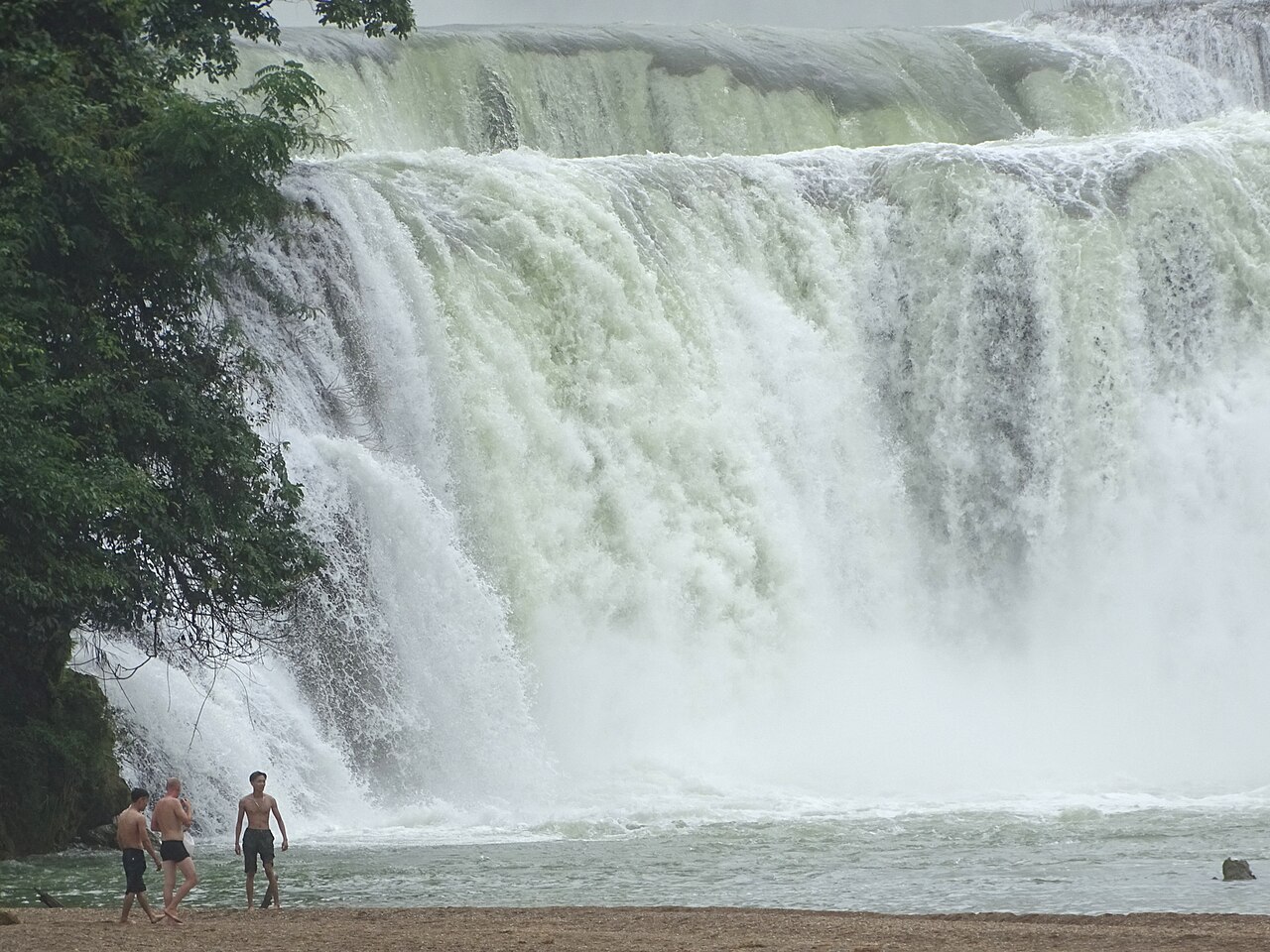 Limestone mountains and waterfalls in Cao Bang province along the Northeast loop