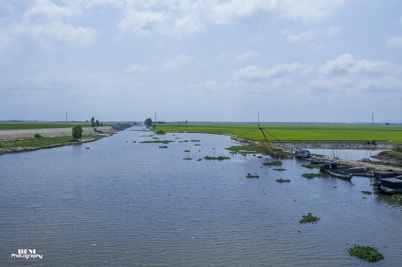 Vinh Te Canal waterway running parallel to the Cambodia border near Ha Tien