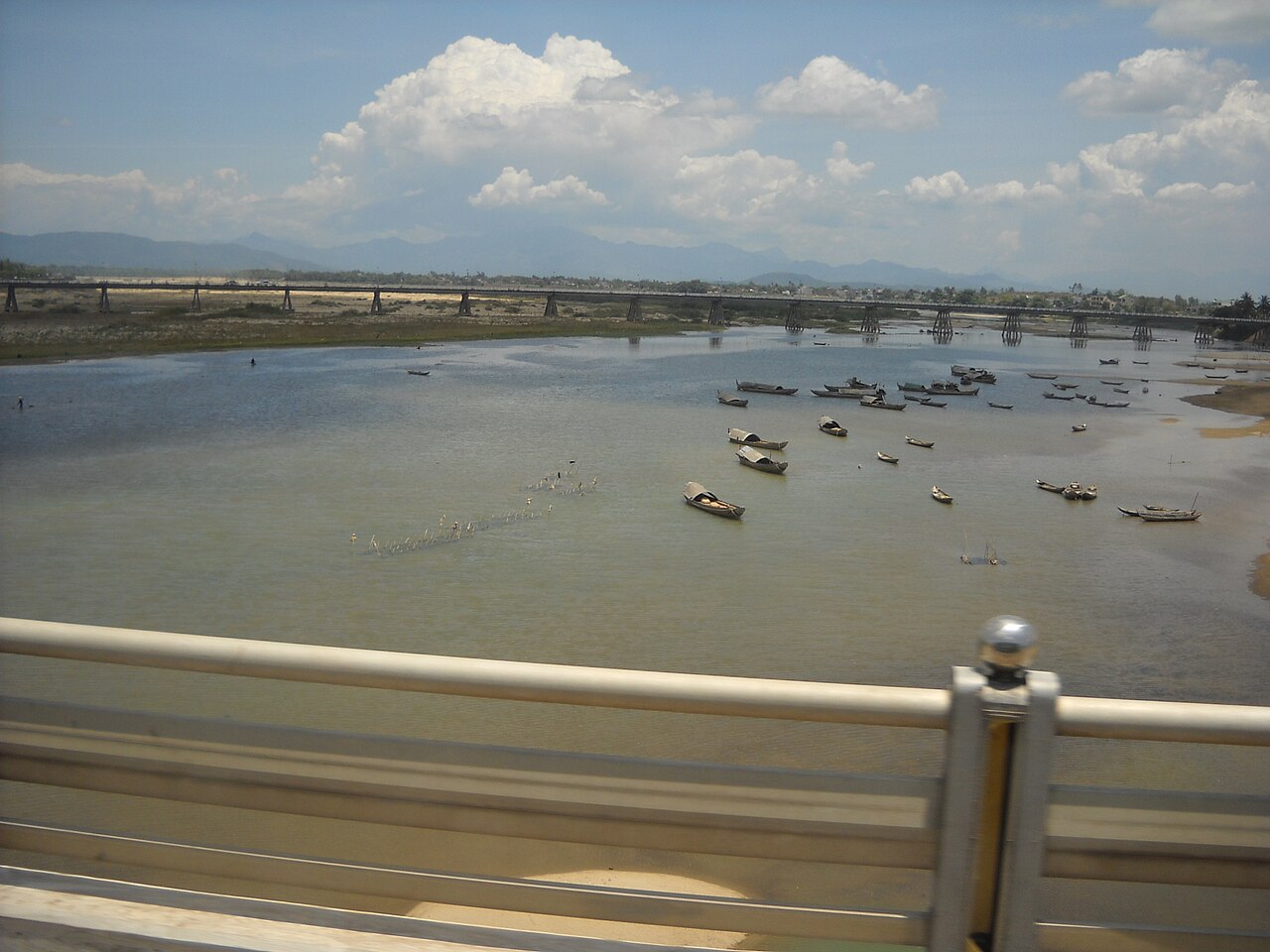 Wide Tra Khuc river flowing through the provincial capital city of Quang Ngai